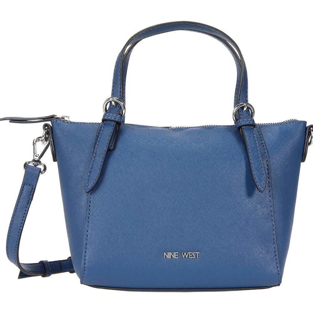 Nine West Kylee Mini Tote Crossbody Dark Denim NWT